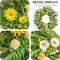 Summer Wreaths for Front Door 24 inch Summer Wreath with Vibrant Daisy and Bow,Green Summer Wreath for Outdoor All Season and Summer Wreaths for Front Door